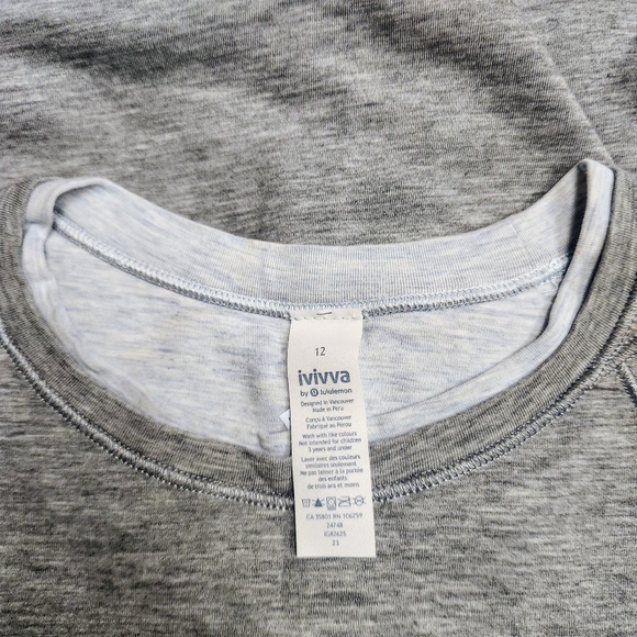 Ivivva By Lululemon Play N' Réversible Dress In Heather Gray Black Blue Size 12 - Picture 5 of 16